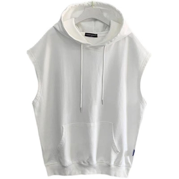 Ženski bezrukšni prsluk s kapuljicom - opuštena silueta, srednja duljina, proljeće 2025, polo ovratnik, Chenille tkanina s udjelom Spandex (<30%)