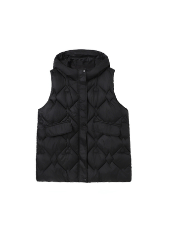 Pamukasta vest s kapuljom, punilo od pamuka, zatvarač, zimska kolekcija 2025, slobodan kroj, elegantan gradski stil