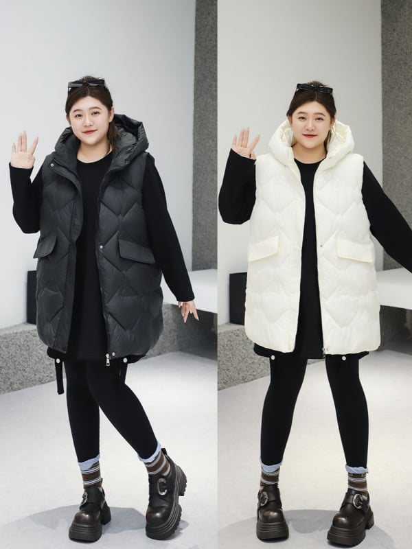 Pamukasta vest s kapuljom, punilo od pamuka, zatvarač, zimska kolekcija 2025, slobodan kroj, elegantan gradski stil