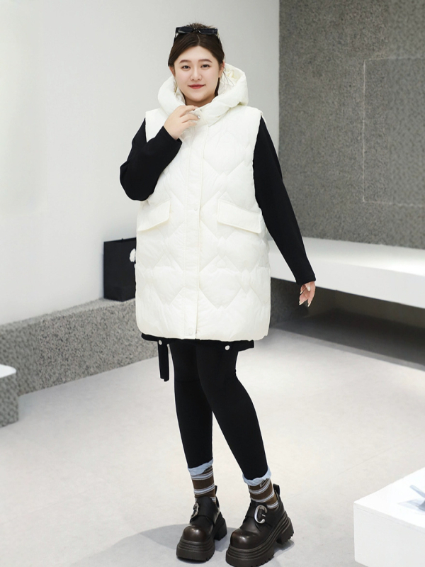 Pamukasta vest s kapuljom, punilo od pamuka, zatvarač, zimska kolekcija 2025, slobodan kroj, elegantan gradski stil