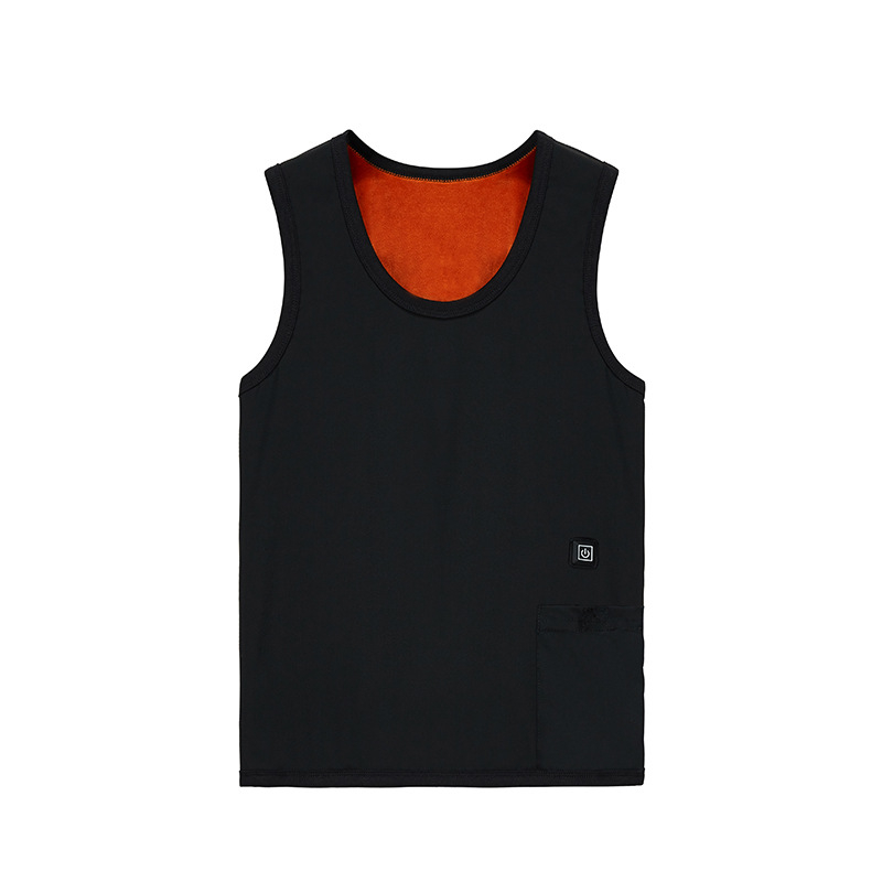 Vestă electrică pentru încălzire, bărbați, croială Slim, fără guler, peste cap, material exterior Nylon, căptușeală Poliester, buzunare cu panouri tridimensionale, pentru iarnă