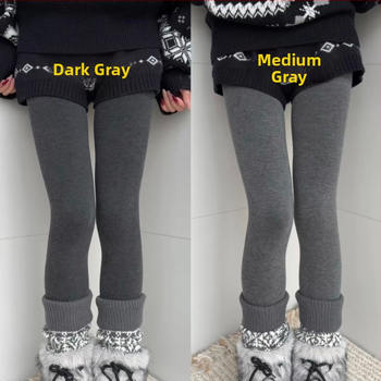 Colanți de damă din bumbac cu căptușeală fleece, grosime medie, păstrează căldura