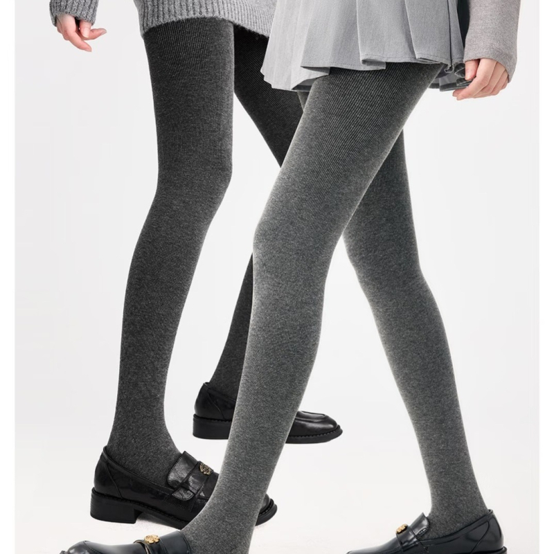 Colanți de damă din bumbac cu căptușeală fleece, grosime medie, păstrează căldura