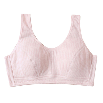 Be laidų liemenėlė vest stiliaus, medvilnė, kvėpuojanti, pilno puodelio su plonais formuojamais puodeliais, fiksuotos dvigubos petnešos