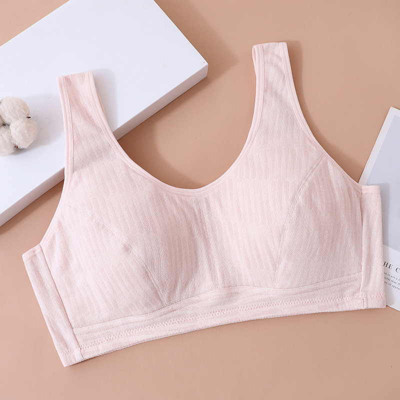 Be laidų liemenėlė vest stiliaus, medvilnė, kvėpuojanti, pilno puodelio su plonais formuojamais puodeliais, fiksuotos dvigubos petnešos