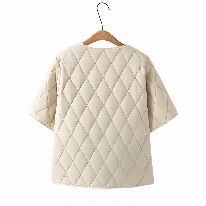 Ženski lagani kardigan-vest s okruglim izrezom, poliester tkanina, zima 2024, japansko-korejski ležerni stil