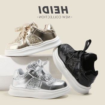 Pantofi sport pentru copii, închidere Velcro, partea superioară din piele artificială, talpă PVC, respirabili și ușori, primăvară–toamnă