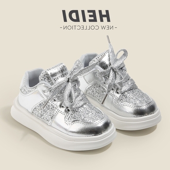 Pantofi sport pentru copii, închidere Velcro, partea superioară din piele artificială, talpă PVC, respirabili și ușori, primăvară–toamnă