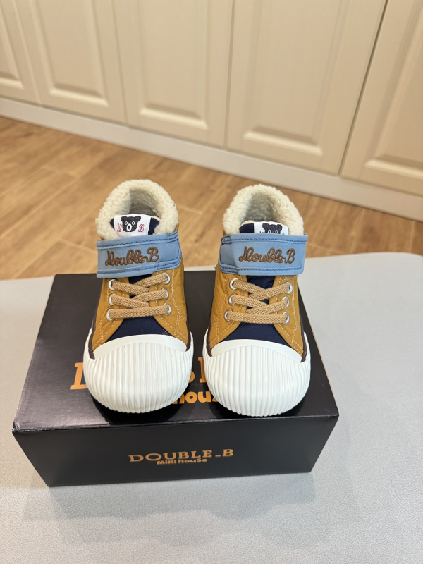 Pantofi sport pentru copii din bumbac cu Velcro, talpă din cauciuc, căptușeală din blană artificială, interior din bumbac, pentru copii 1–12 ani