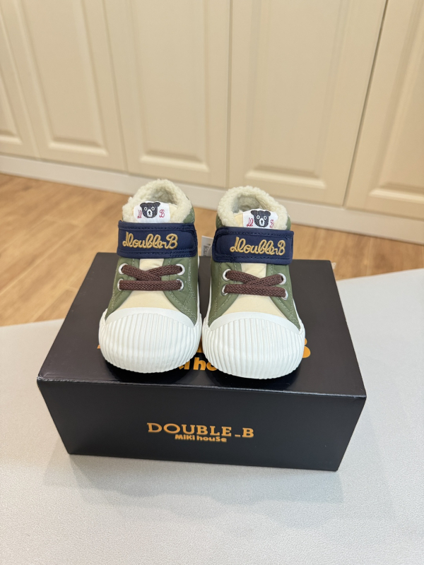 Pantofi sport pentru copii din bumbac cu Velcro, talpă din cauciuc, căptușeală din blană artificială, interior din bumbac, pentru copii 1–12 ani