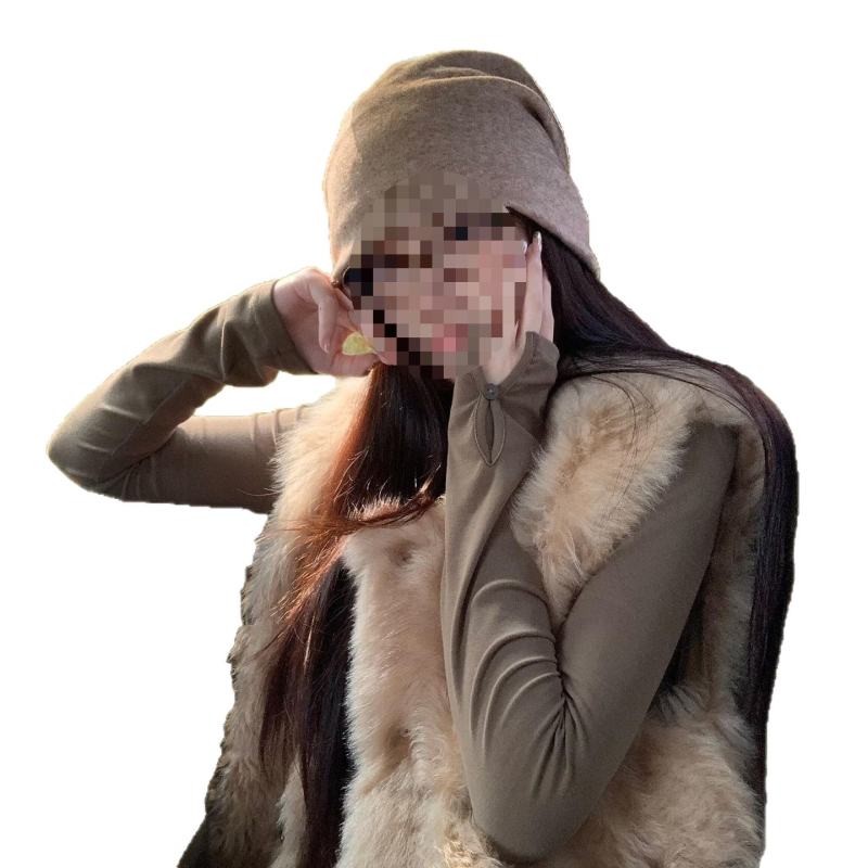 Ženski Chenille prsluk s krznom ovratnikom, Spandex smjesa, japansko-korejski ležerni stil, proljeće 2025