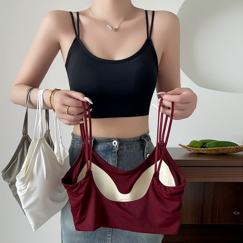 Αθλητικό στηθόδεσμο wrap/τοπ σωλήνας από ice silk με cups από latex; βασικό ύφασμα 80-90% νάιλον; σχήμα κύπελλου: λεπτό πάνω, παχύ κάτω; κύκλος επεξεργασίας 20 ημέρες