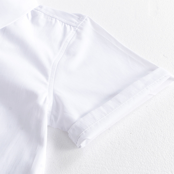 Мъжка риза с дълги ръкави в японски колежански стил, слаба кройка, памучна материя, декоративен джоб