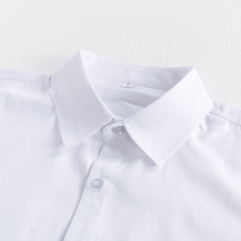 Мъжка риза с дълги ръкави в японски колежански стил, слаба кройка, памучна материя, декоративен джоб