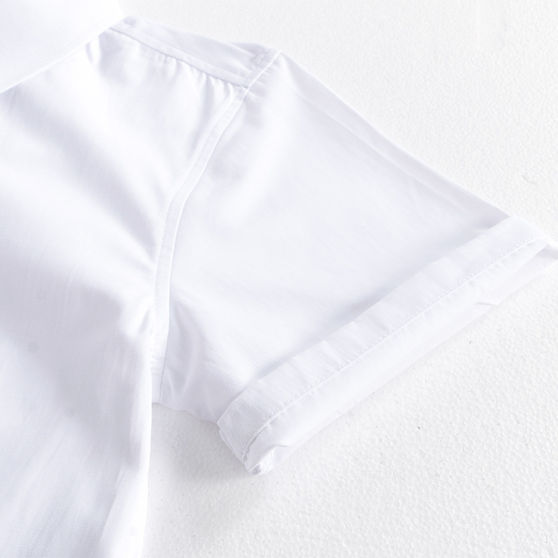 Мъжка риза с дълги ръкави в японски колежански стил, слаба кройка, памучна материя, декоративен джоб