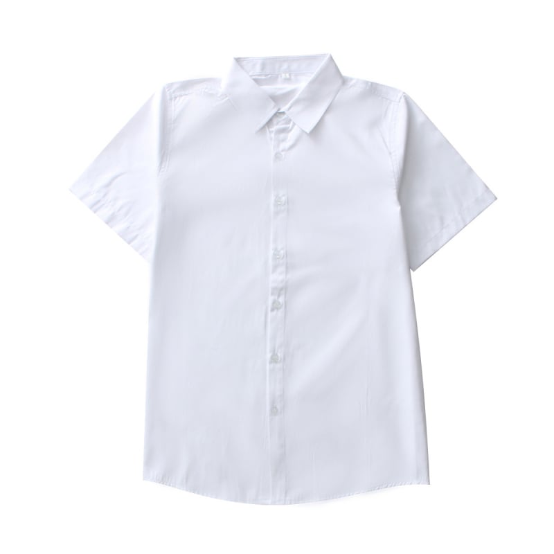 Мъжка риза с дълги ръкави в японски колежански стил, слаба кройка, памучна материя, декоративен джоб