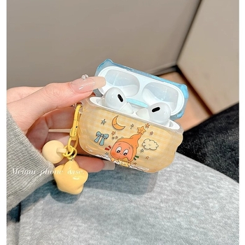 Husa de protecție AirPods Pro 2 și AirPods 3/4 – Design cartoon cu graffiti stea, TPU, turnare prin injecție, portabil