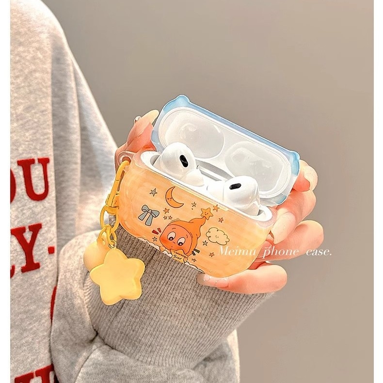 Husa de protecție AirPods Pro 2 și AirPods 3/4 – Design cartoon cu graffiti stea, TPU, turnare prin injecție, portabil