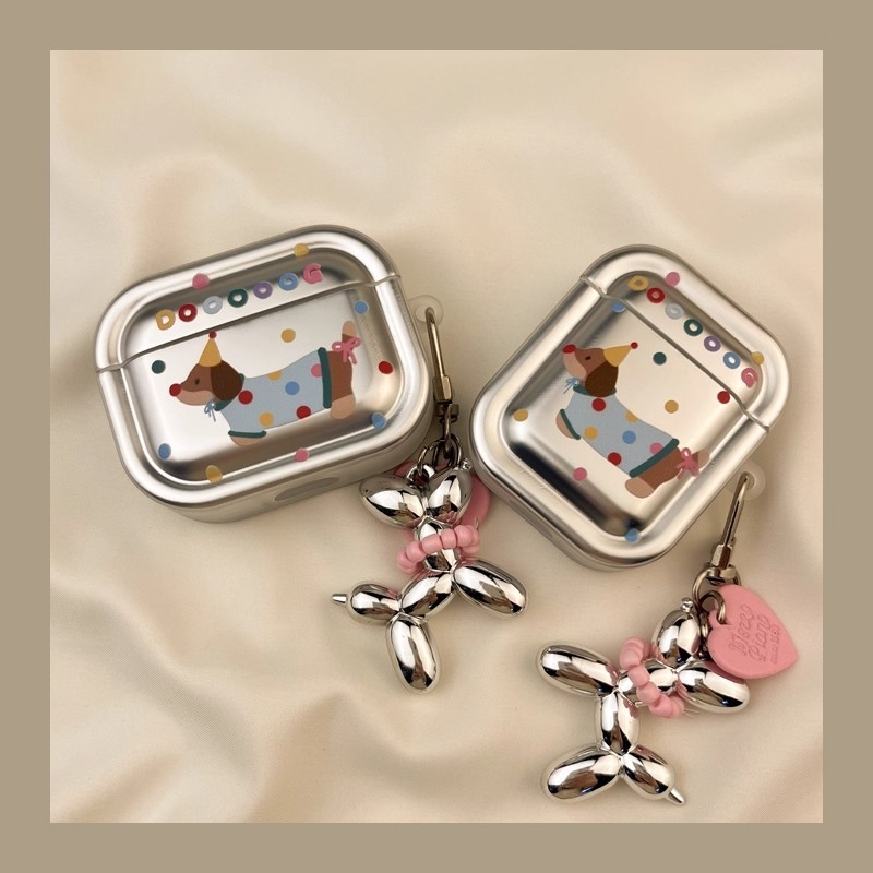 Husă protecție AirPods Pro – TPU, husă moale (Soft Shell), design cartoon, finisaj electroplating, modelul A25, personalizare disponibilă