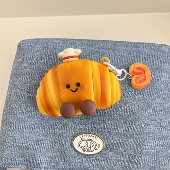 Husă de protecție AirPods — Design pălărie de bucătar desen animat, silicon, relief, compatibil Apple