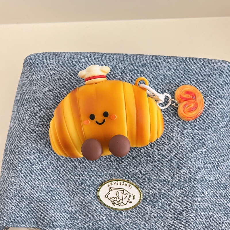 Husă de protecție AirPods — Design pălărie de bucătar desen animat, silicon, relief, compatibil Apple