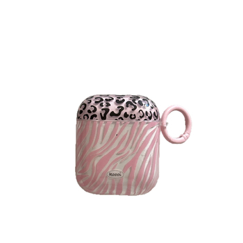 Carcasă de protecție pentru AirPods Pro cu imprimeu leopard și dungi (TPU, Turnare prin injecție, Personalizabil, Universal)