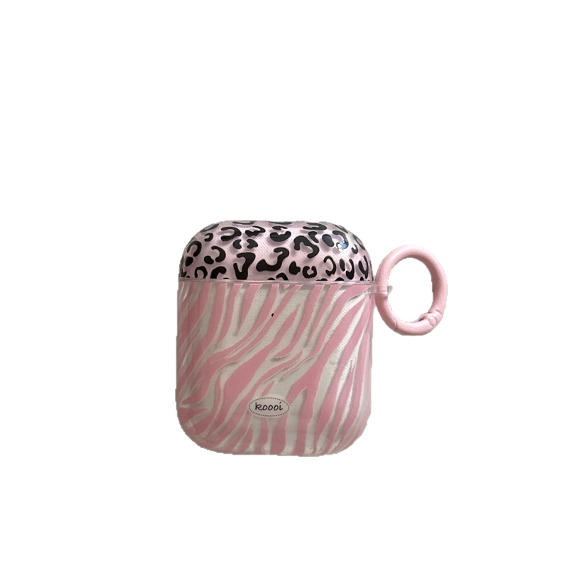 Carcasă de protecție pentru AirPods Pro cu imprimeu leopard și dungi (TPU, Turnare prin injecție, Personalizabil, Universal)