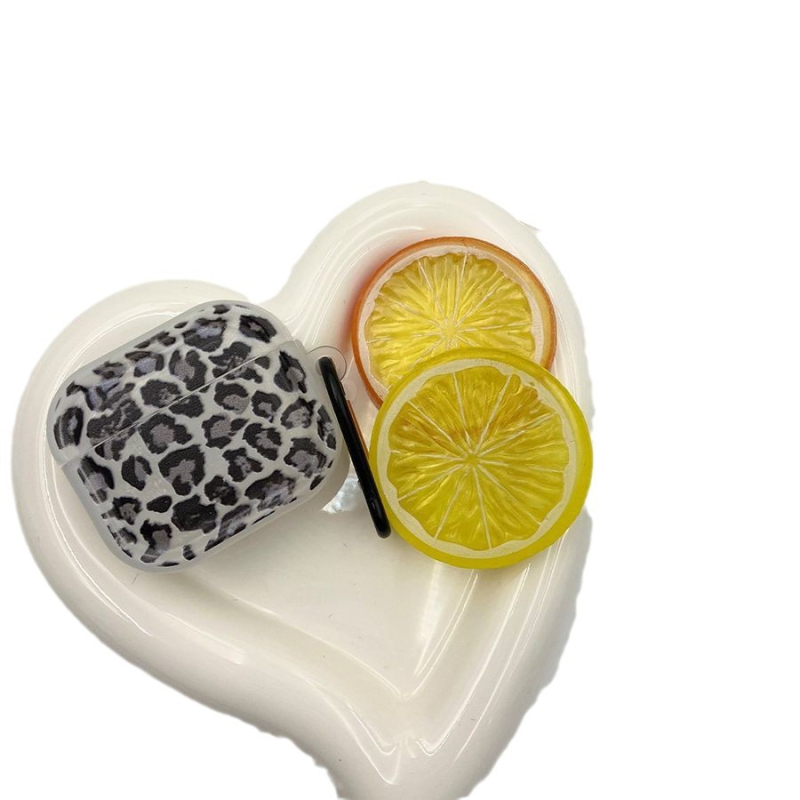 Carcasă de protecție AirPods Pro din TPU, imprimeu leopard, turnare prin injecție, capac universal transparent
