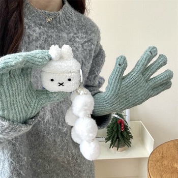 Carcasă de protecție din catifea în formă de iepuraș pentru Apple AirPods Pro 2a/3a generație – husă cu exterior moale, stil desen animat, motiv gravat