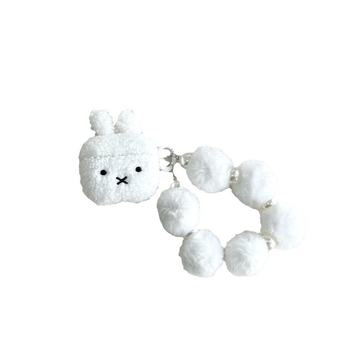 Carcasă de protecție din catifea în formă de iepuraș pentru Apple AirPods Pro 2a/3a generație – husă cu exterior moale, stil desen animat, motiv gravat