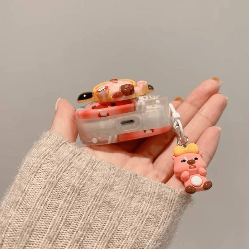 Carcasă de protecție pentru AirPods Pro 2 și AirPods 3 - gravură în relief, potrivire universală, brand Lemon Book