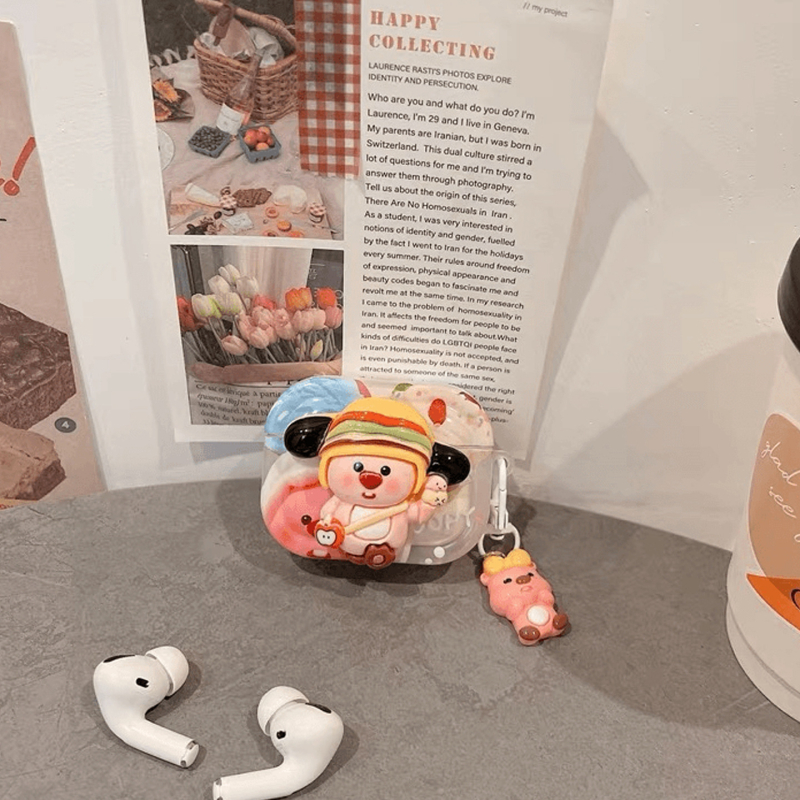 Carcasă de protecție pentru AirPods Pro 2 și AirPods 3 - gravură în relief, potrivire universală, brand Lemon Book