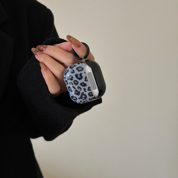 Carcasă pentru AirPods Pro 3-a generație, imprimeu leopard, husă TPU, turnare prin injecție, compatibilă universal cu dispozitive Apple