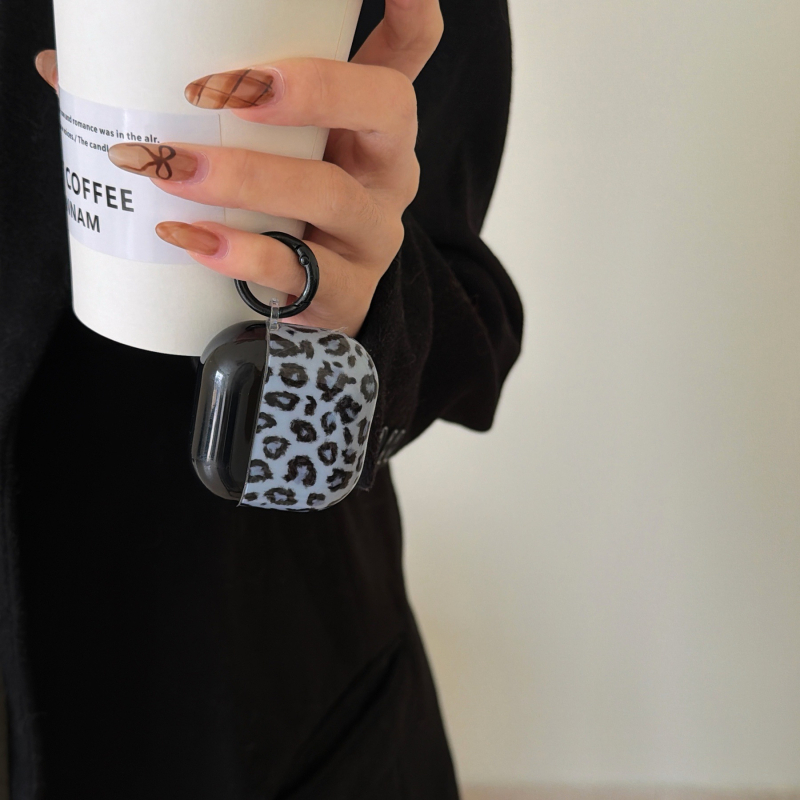 Carcasă pentru AirPods Pro 3-a generație, imprimeu leopard, husă TPU, turnare prin injecție, compatibilă universal cu dispozitive Apple