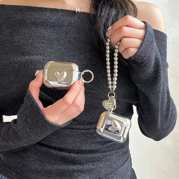 Carcasă de protecție AirPods Pro 2-a și 3-a generație - TPU, husă cu înveliș moale, lucrată manual, compatibil universal, motiv inimă, personalizabil