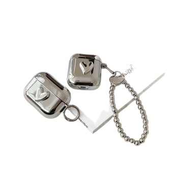 Carcasă de protecție AirPods Pro 2-a și 3-a generație - TPU, husă cu înveliș moale, lucrată manual, compatibil universal, motiv inimă, personalizabil