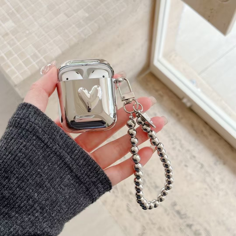 Carcasă de protecție AirPods Pro 2-a și 3-a generație - TPU, husă cu înveliș moale, lucrată manual, compatibil universal, motiv inimă, personalizabil