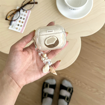 Carcasă de protecție din silicon pentru Apple AirPods Pro (generația 2 și 3) – husă moale, stil desen animat, gravură cu motiv de nucă de cocos