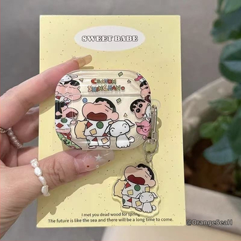 Cartoon Crayon Shin-Chan TPU ochranné puzdro pre AirPods Pro 3 (1/2 generácie) a AirPods 4. generácie