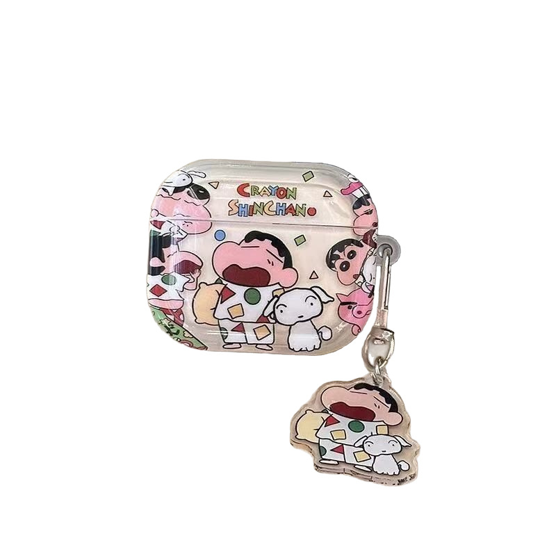 TPU zaštitna kutija Cartoon Shin-Chan za AirPods Pro 3. generacije, AirPods Pro 1./2. generacije i AirPods 4. generacije – crtani stil, sprej završna obrada, mogućnost prilagodbe