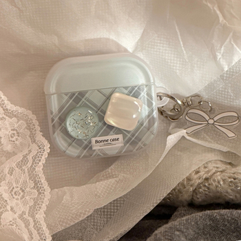 AirPods Pro 2 защитен калъф — 3D ледено-прозрачен каменен модел, TPU, полупрозрачен стил японско-корейски, спрей финиш, персонализиране, 1/2-верига с квилтинг