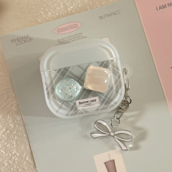 AirPods Pro 2 защитен калъф — 3D ледено-прозрачен каменен модел, TPU, полупрозрачен стил японско-корейски, спрей финиш, персонализиране, 1/2-верига с квилтинг