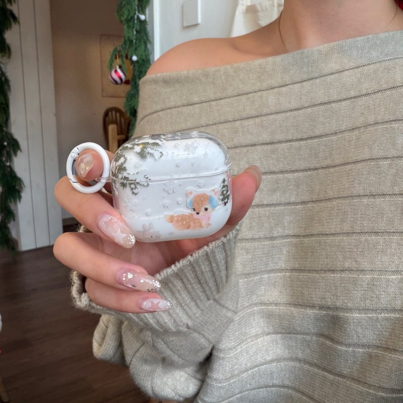 Zaštitni kućište za AirPods s motivom pahulje, TPU tvrdi kućište, universalno, injekcijsko oblikovanje