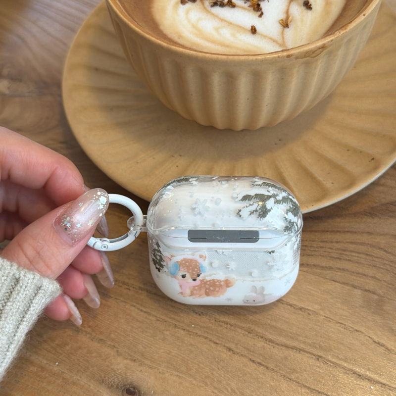 Zaštitni kućište za AirPods s motivom pahulje, TPU tvrdi kućište, universalno, injekcijsko oblikovanje