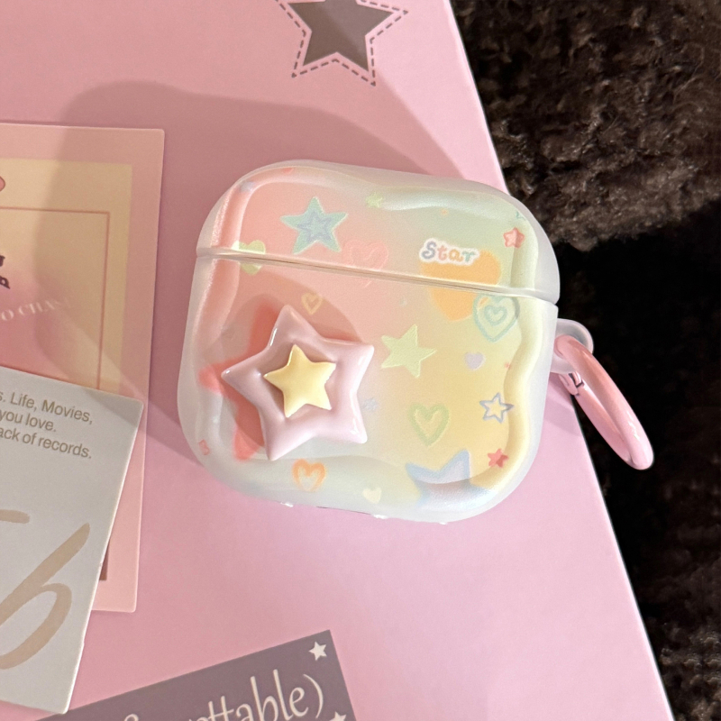 TPU futrola za AirPods Pro 2, poluprozirna 3D dizajn zvjezdani graffiti, završni premaz, mogućnost prilagodbe, kompatibilno s Apple