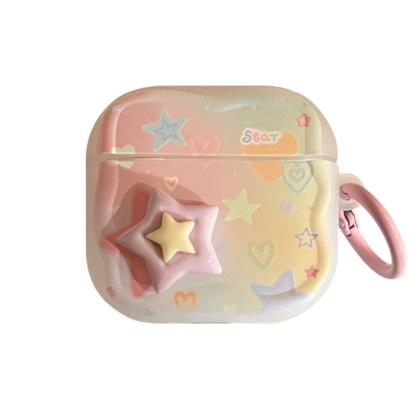 TPU futrola za AirPods Pro 2, poluprozirna 3D dizajn zvjezdani graffiti, završni premaz, mogućnost prilagodbe, kompatibilno s Apple