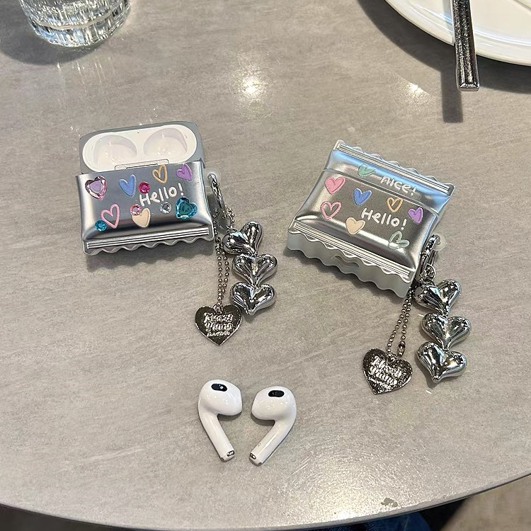 Kućište za AirPods - silikon, potpuno pokriveno, crtić stil, reljefna izrada, za Apple