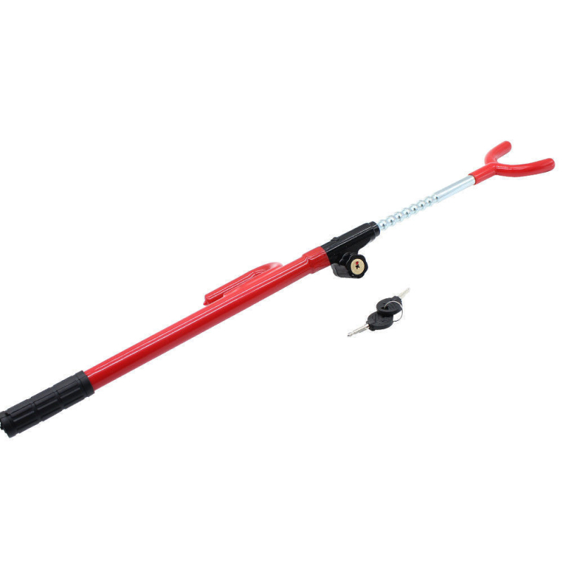 Katanac za volan s U-oblik dizajnom protiv krađe, model YL07, konstrukcija od čelika i PVC-a, bakreni cilindar brave