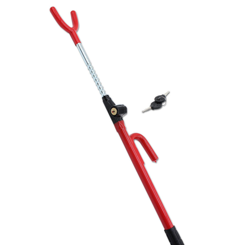 Katanac za volan s U-oblik dizajnom protiv krađe, model YL07, konstrukcija od čelika i PVC-a, bakreni cilindar brave