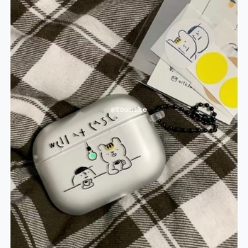 Zaštitna futrola AirPods Pro 3 s dizajnom medvjeda koji pije kavu, TPU, mat završetak, sprej završna obrada, kompatibilno s AirPods Pro 3